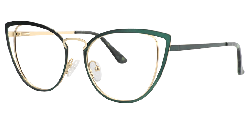 Eras Cateye Green Glasses2