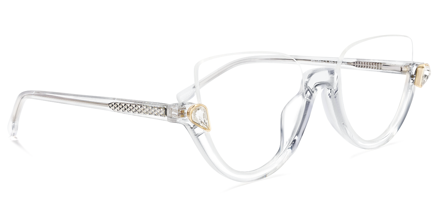 Felicia Cat Eye Clear Glasses3