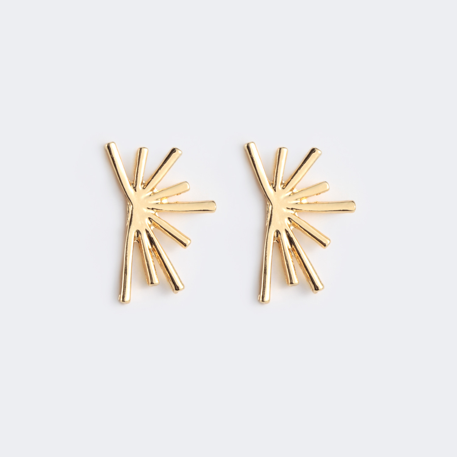 Vintage Geometric Shaped Gold Earrings 2