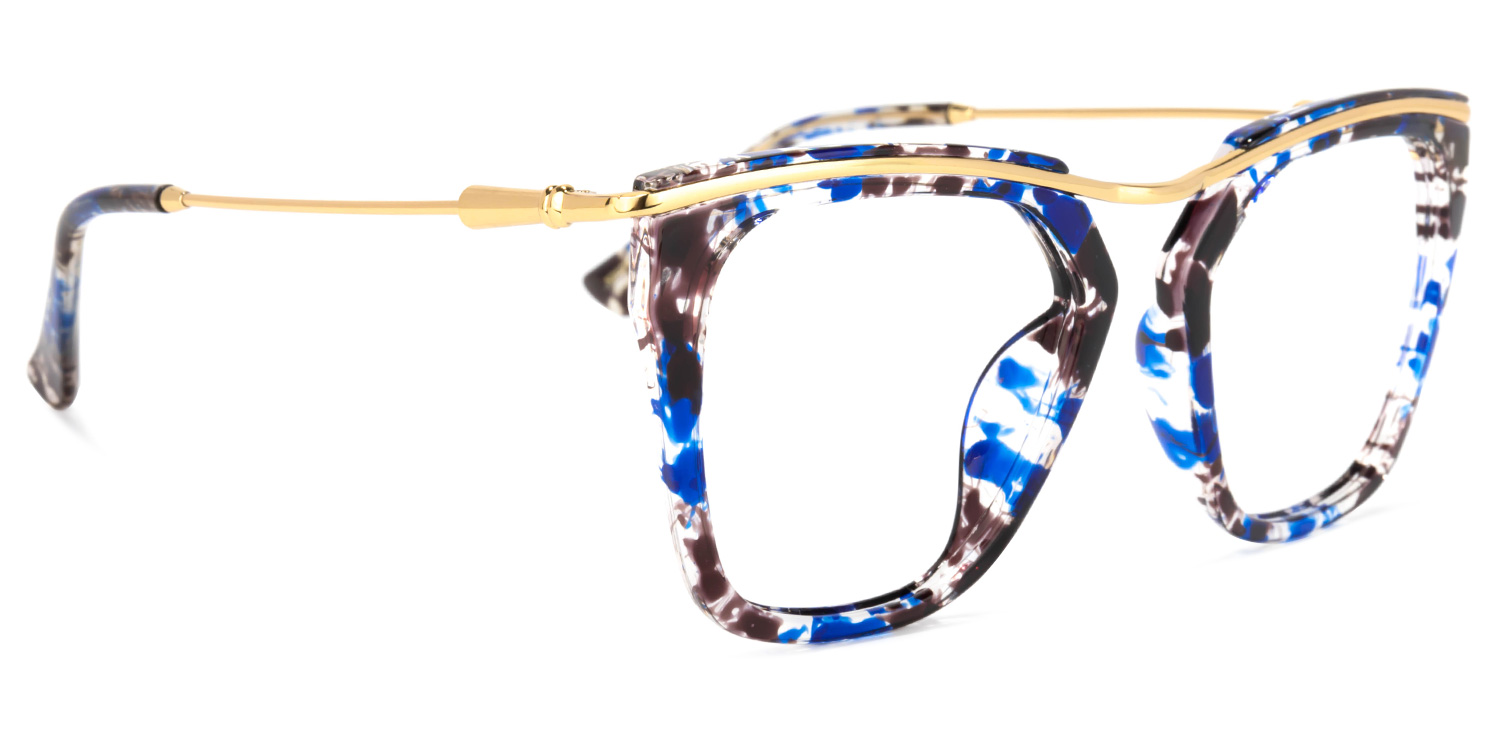 Yadiel Geometric Blue-Floral Glasses2