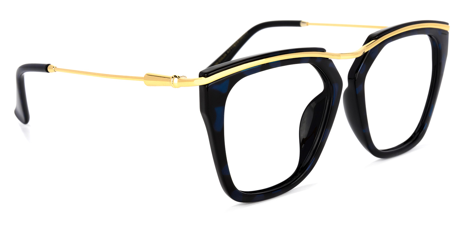 Yadiel Geometric Black-Blue Glasses2