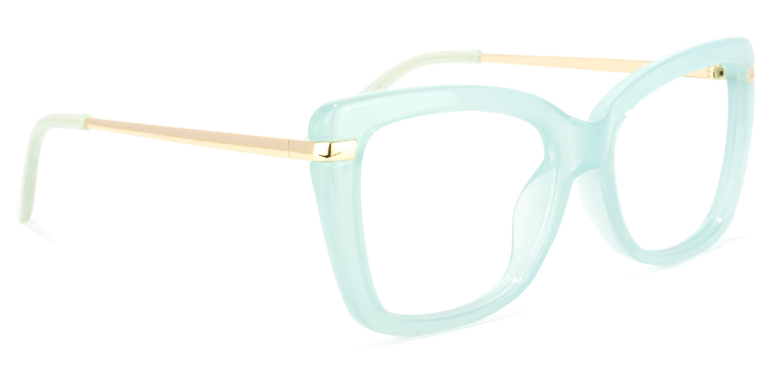 Yulia Cateye Green Glasses2