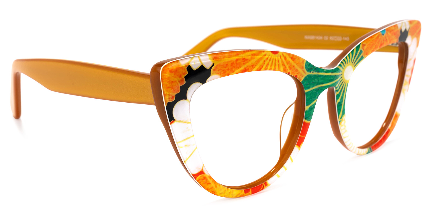 Makie Cateye Yellow Glasses2