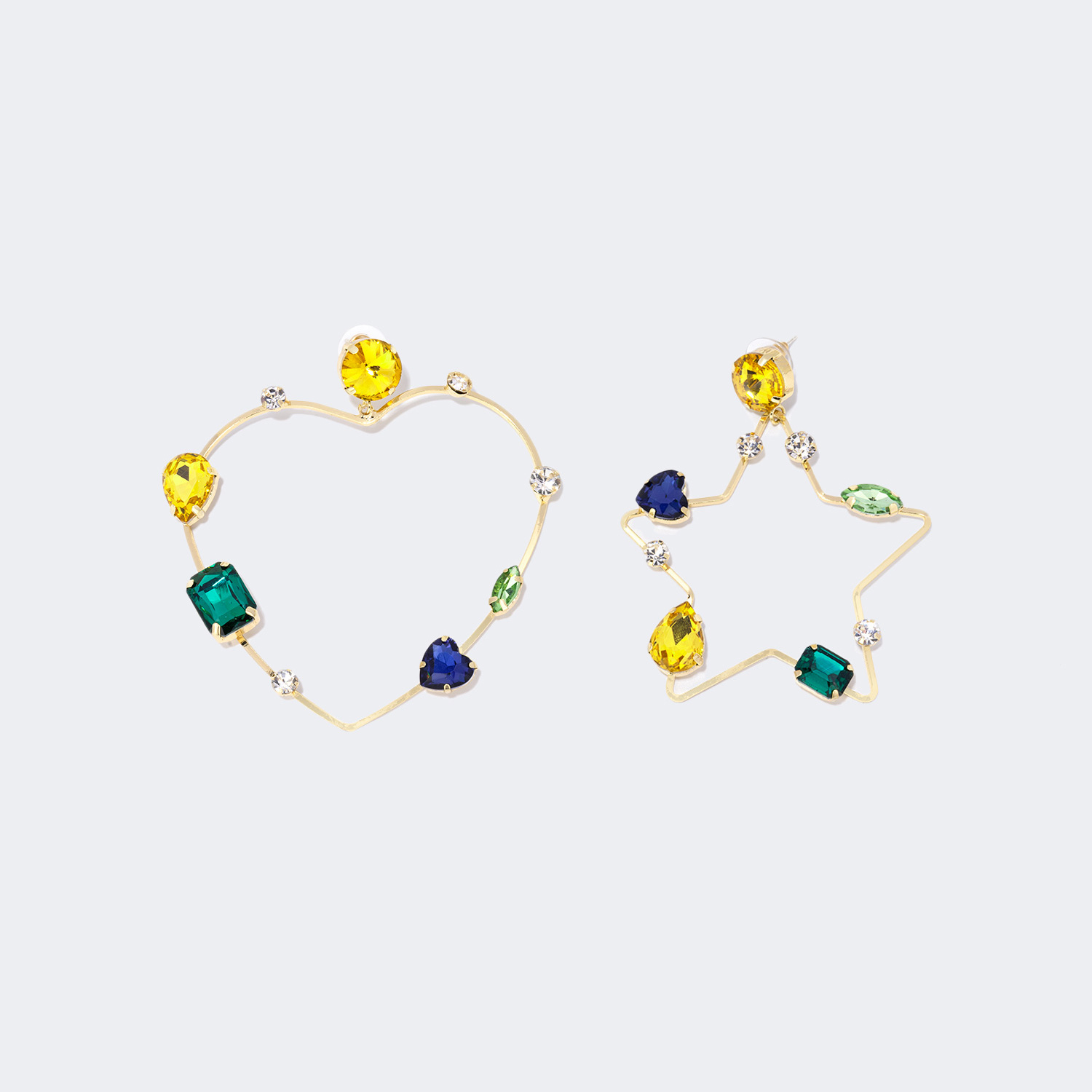 Pretty Shiny Asymmetric Earrings1