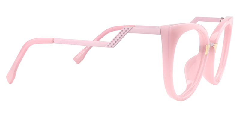 Cat Eye Pink Glasses | Zeelool Eyeglass Frame4