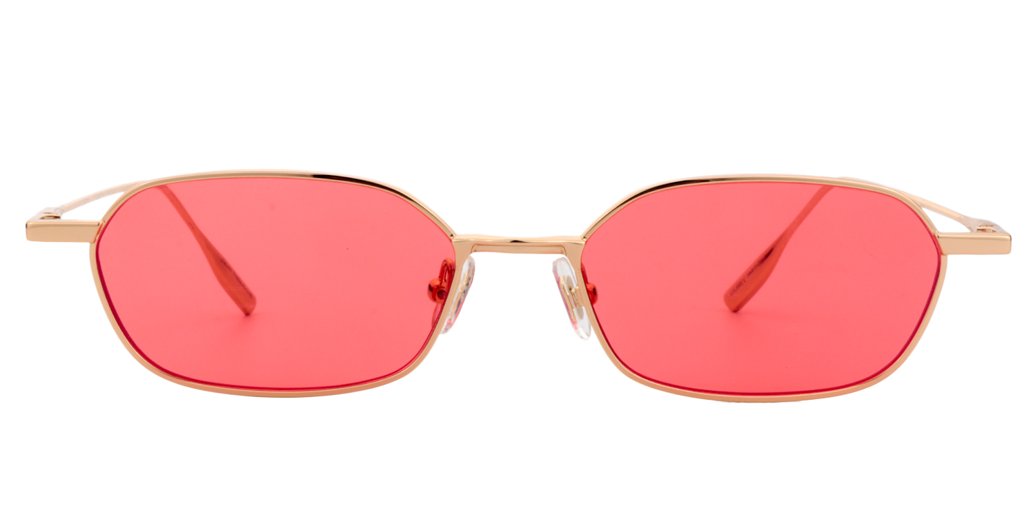 Emma Rectangle Gold Sunglasses