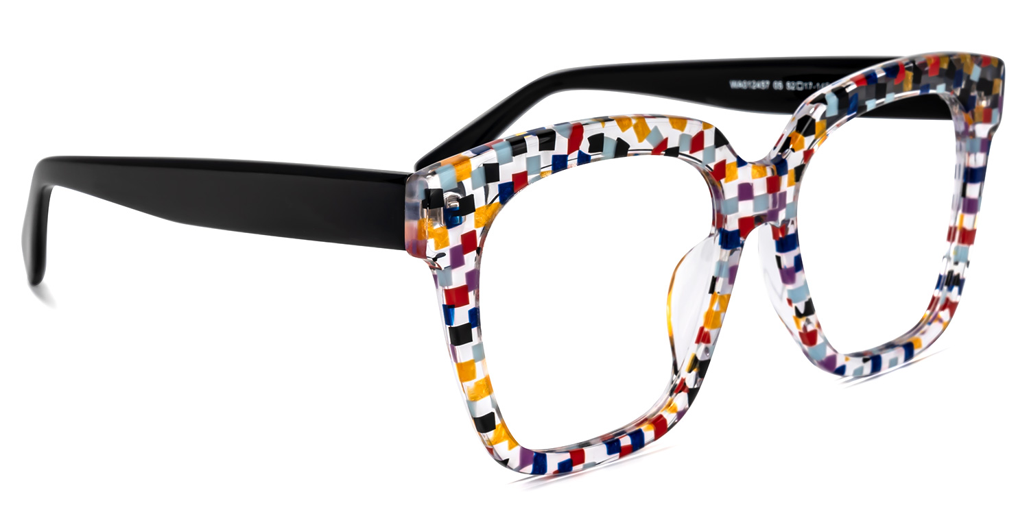 Xion Square Colorful-Point Glasses2