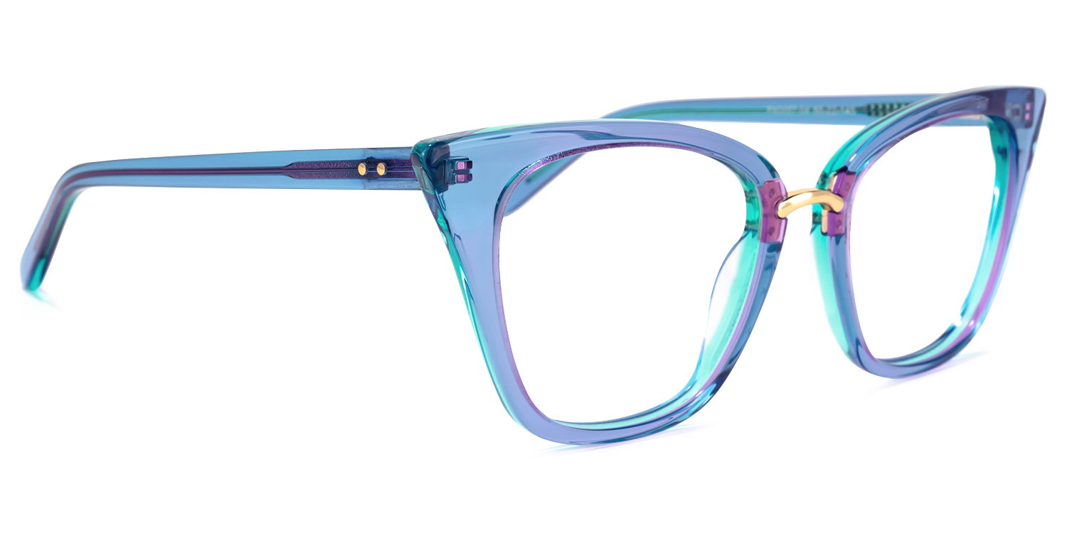 Martha Cat Eye Light-Blue Glasses2