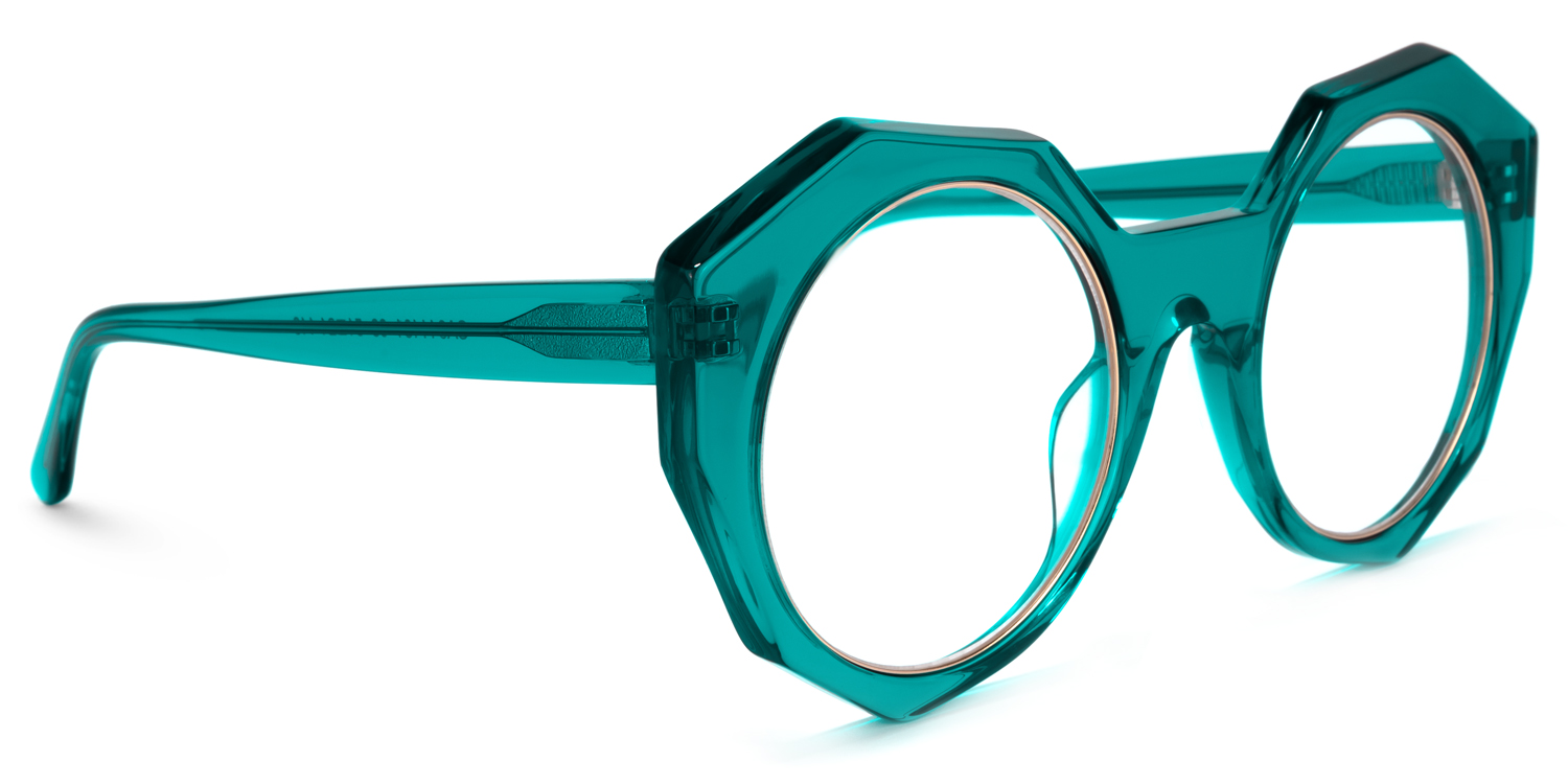 Bogar Geometric Green Glasses2