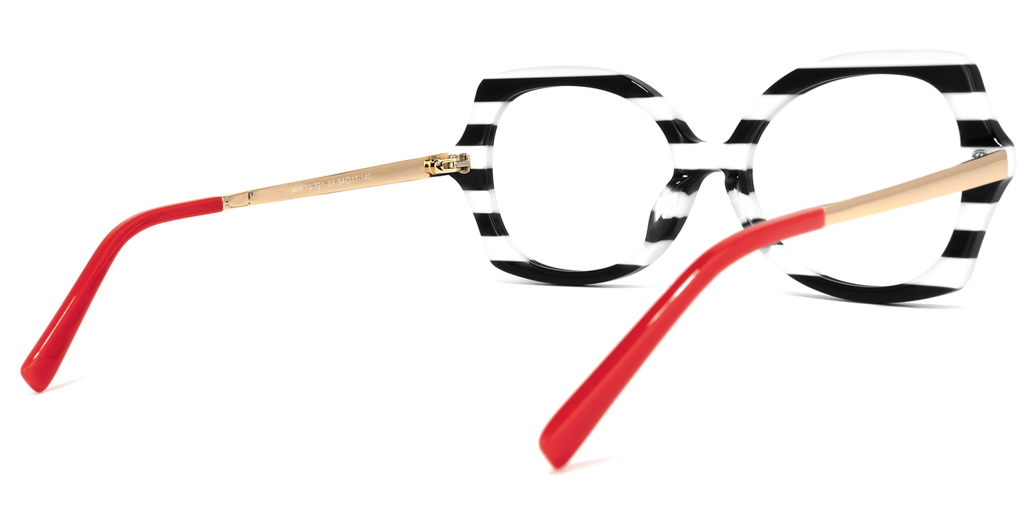 Sugarplum Geometric Black-White Glasses4