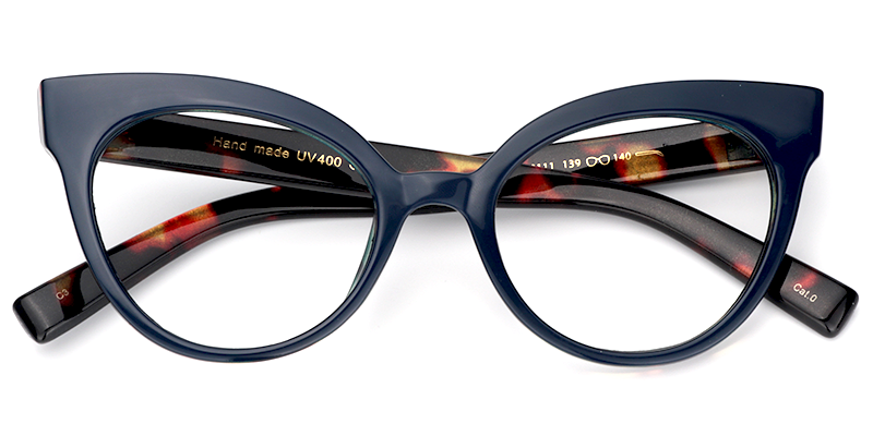ZEELOOL Miya Cateye Dark Blue Glasses