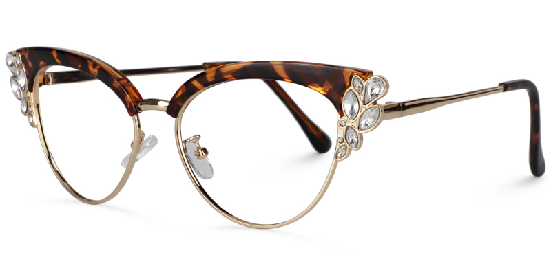 Hearn Cat Eye Tortoise Glasses4