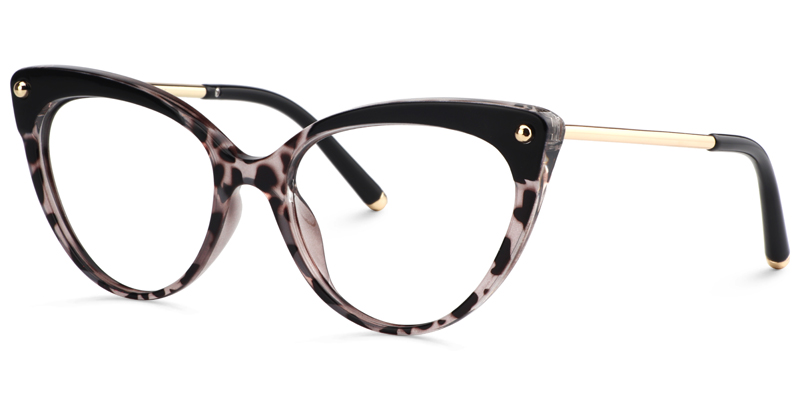 Cat Eye Tortoise&Crystal Glasses3