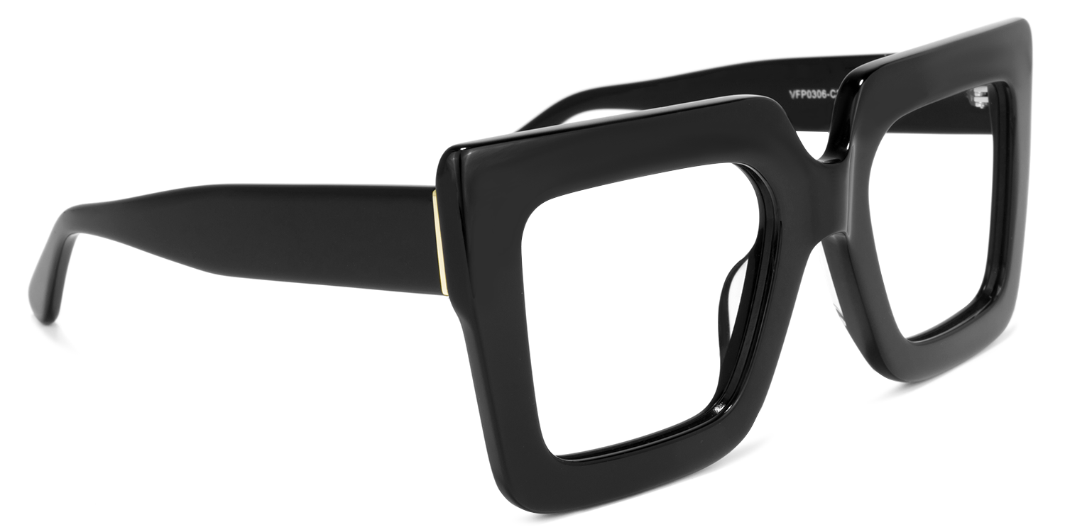 Brandon Square Black Glasses2