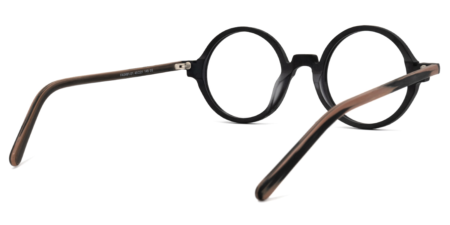 Otto Round Black Glasses4