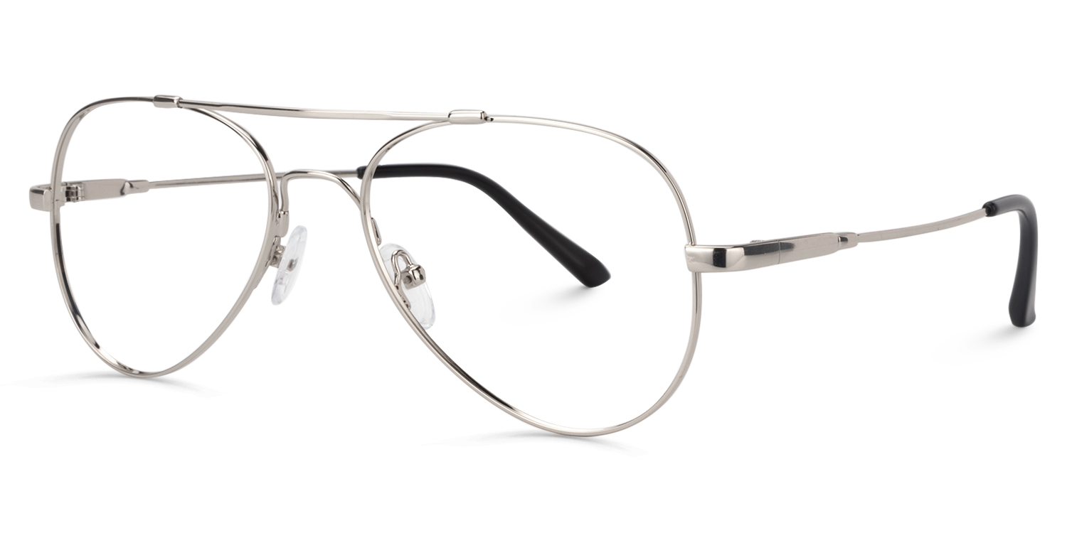 Chaima Aviator Silver Glasses3