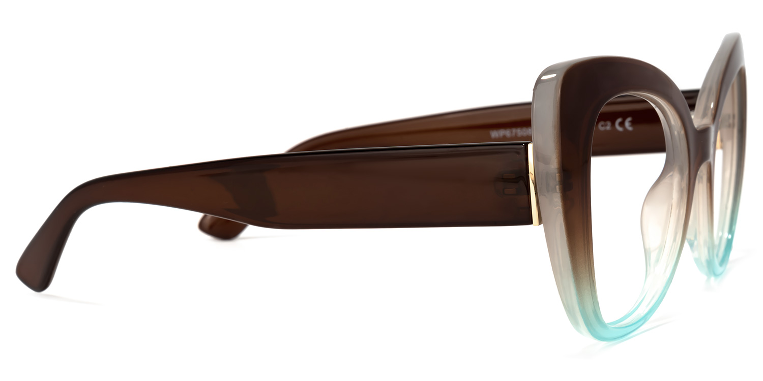 Quanita Cateye Brown Glasses2