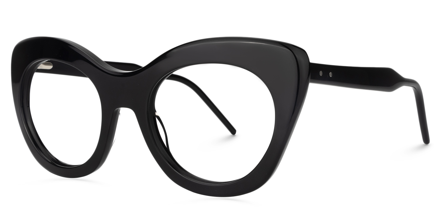 Cat-eye Black Glasses | Zeelool Glasses2