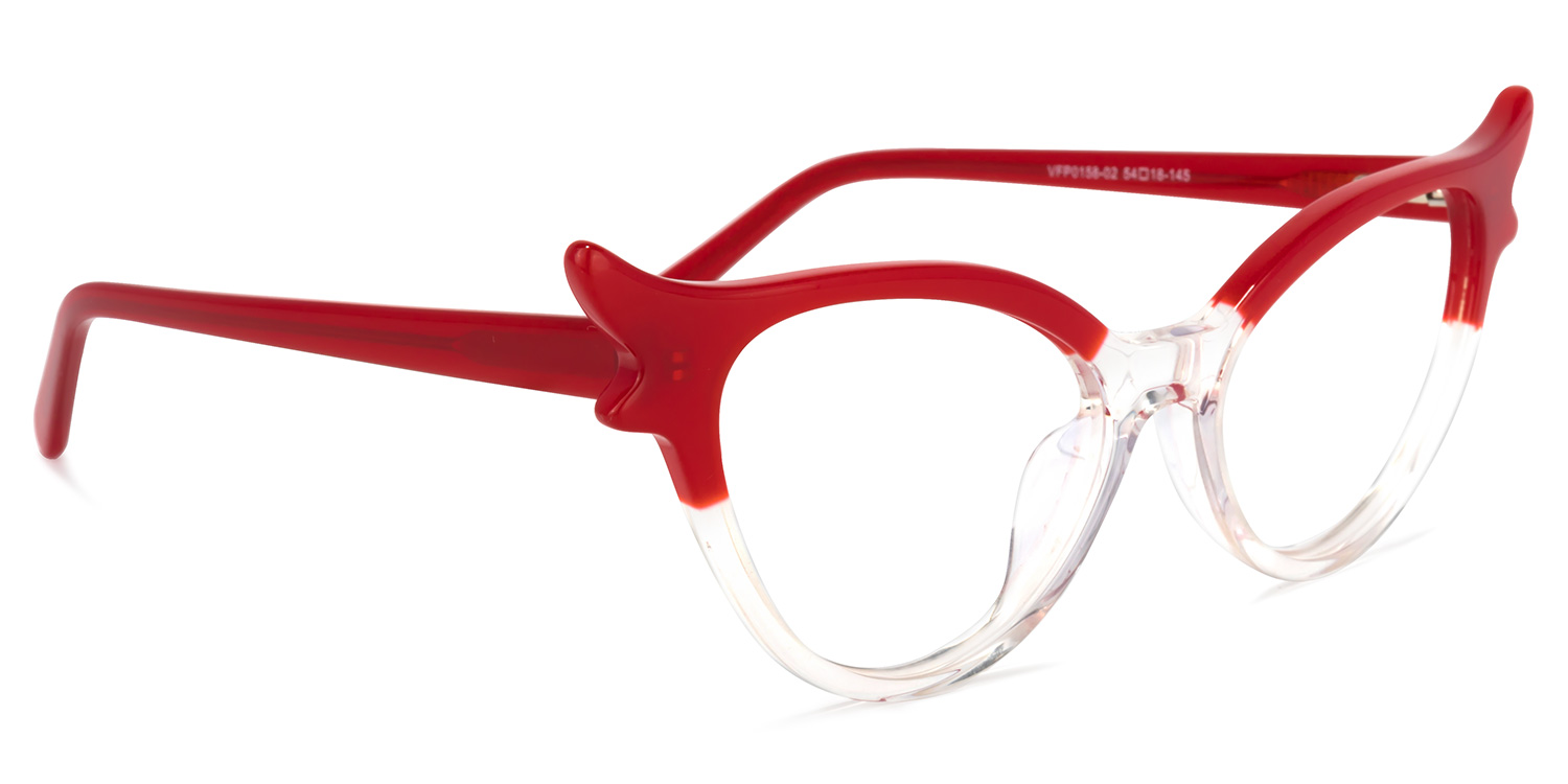 Judy Cat Eye Red Glasses3