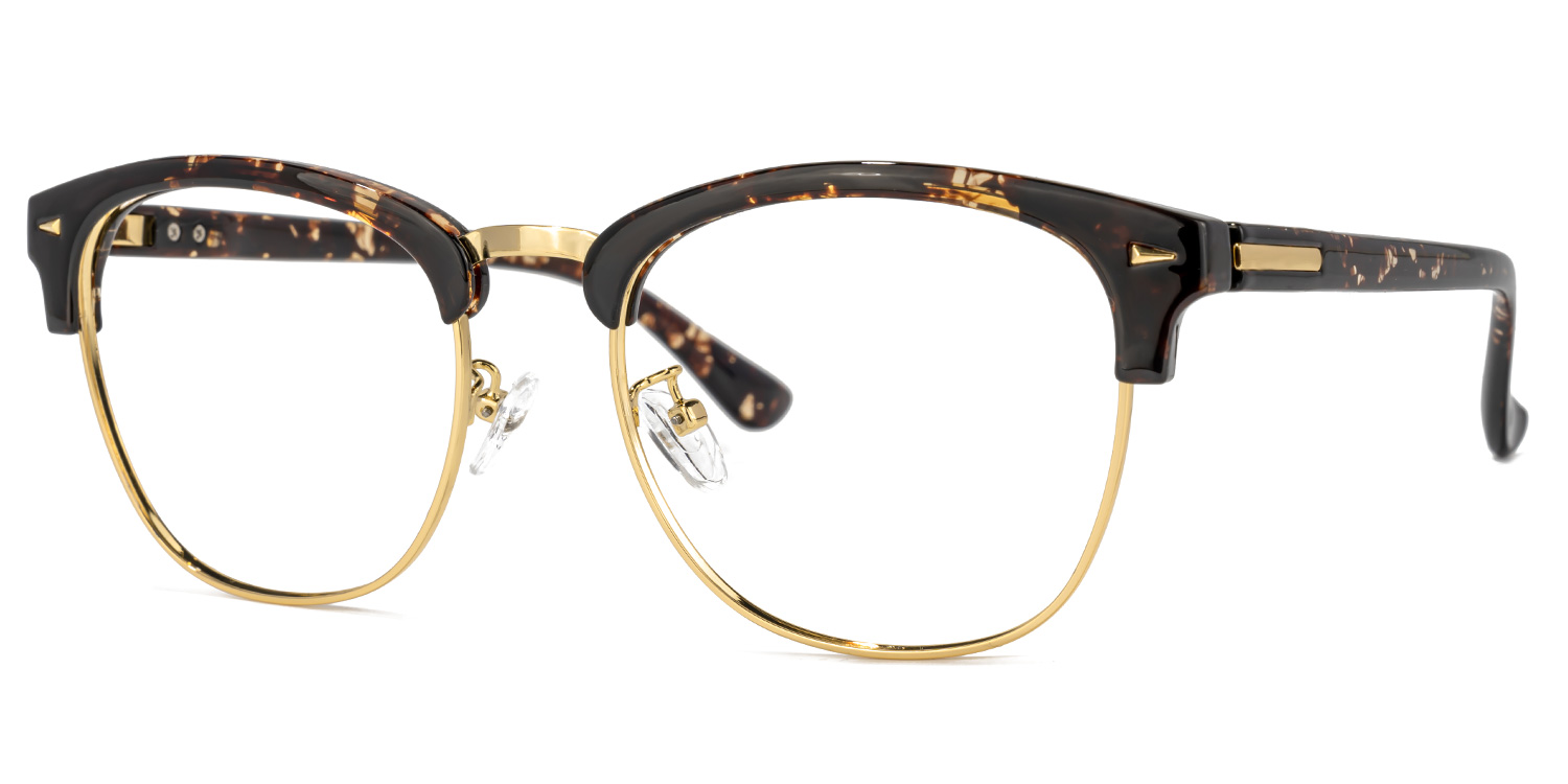 ZEELOOL Lasha Browline Gold Glasses