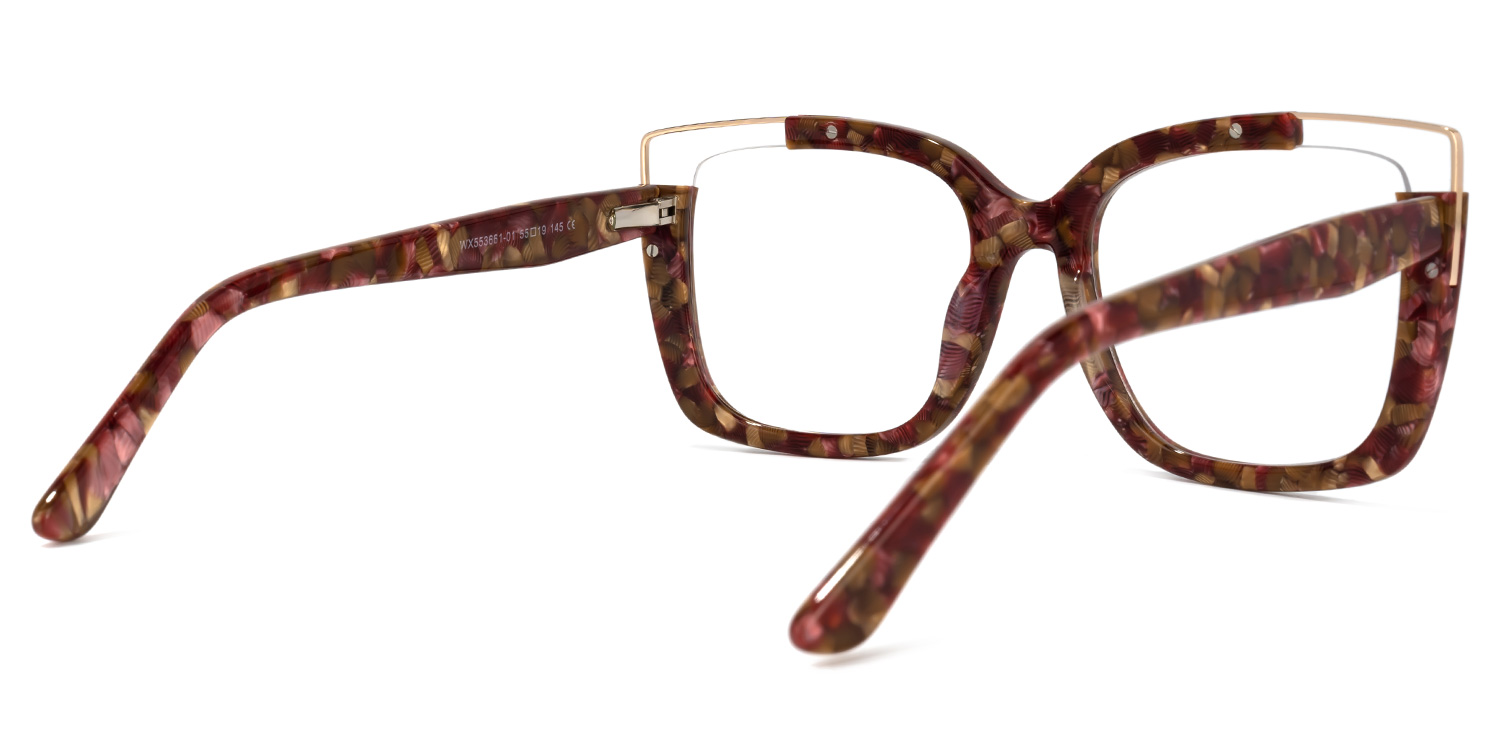 Dortch Square Red-Floral Glasses3