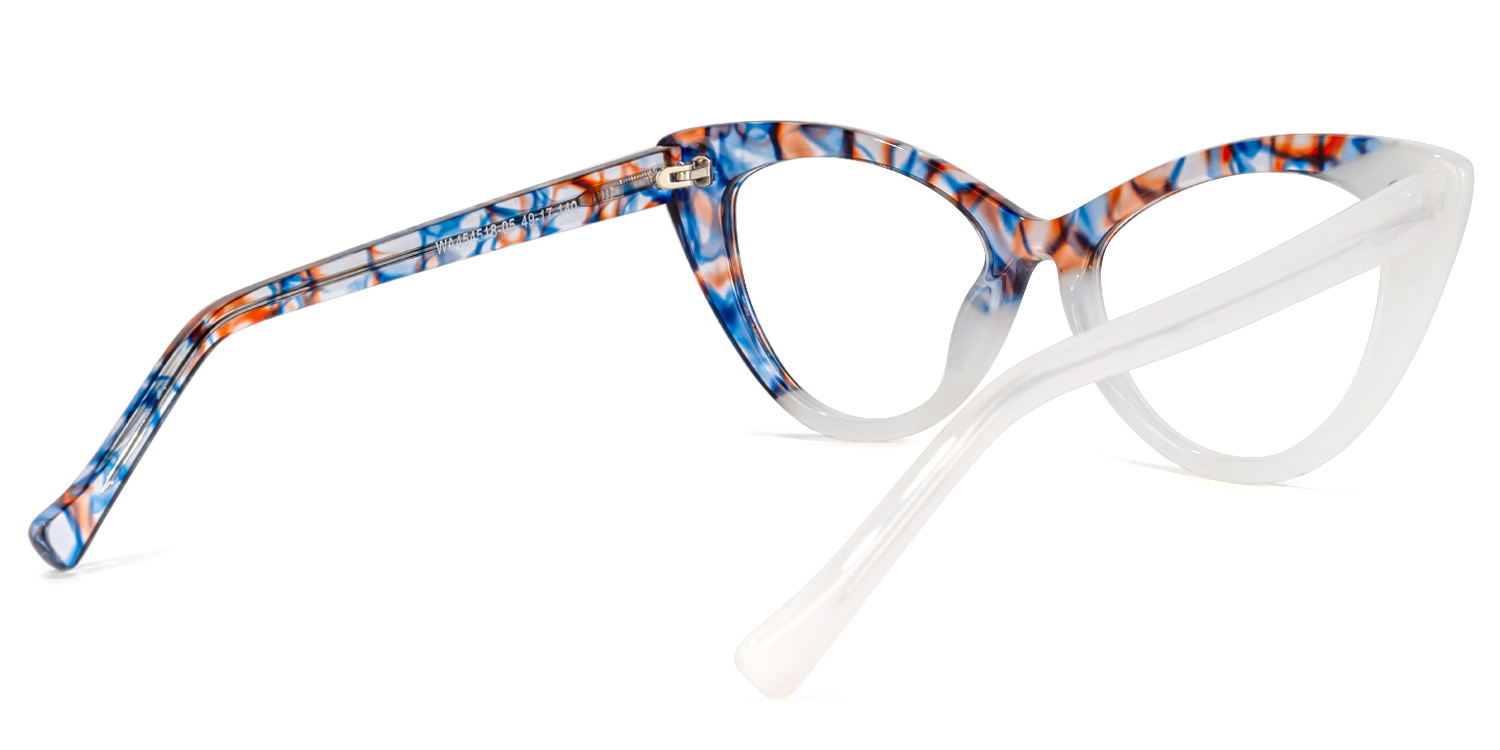 Maxine Cateye White Glasses3