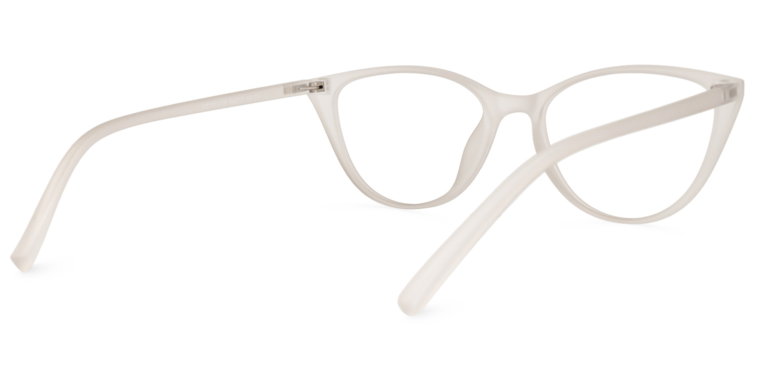 Lucy Cateye White Glasses3