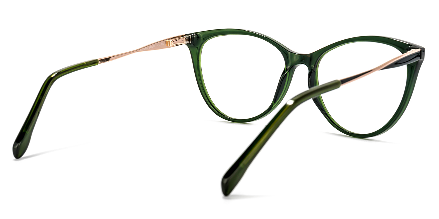 Frances Cateye Dark-Green Glasses4