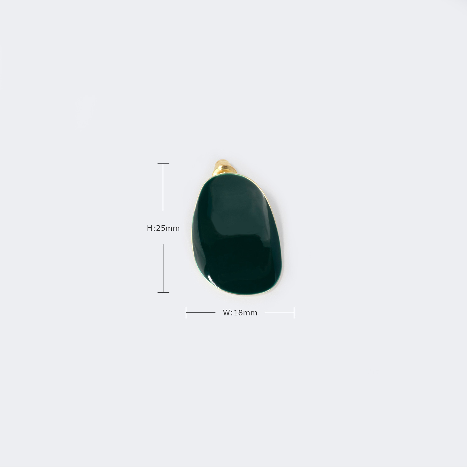 Stylish Nail Shape Peacock-Green Earrings3