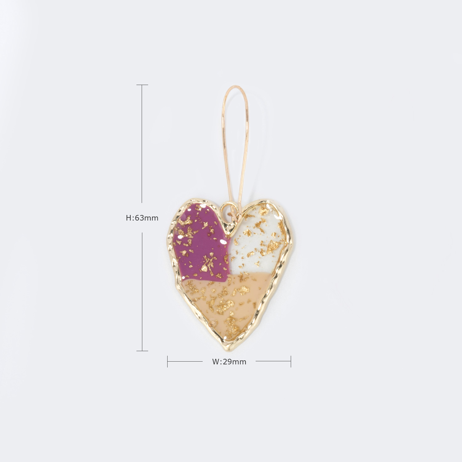 Stylish Heart Shape Gold Earrings3