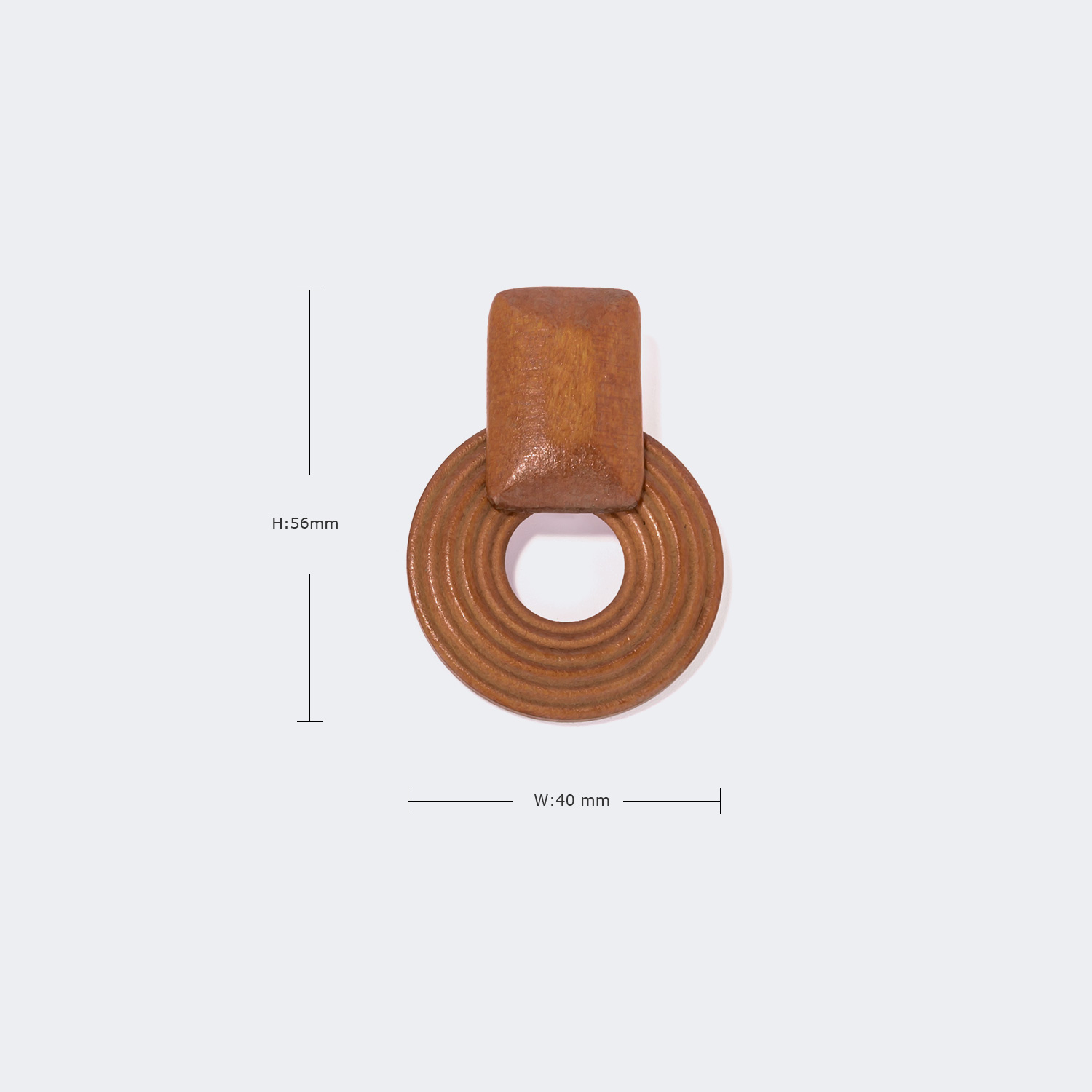 Vintage Wood Brown Earrings3