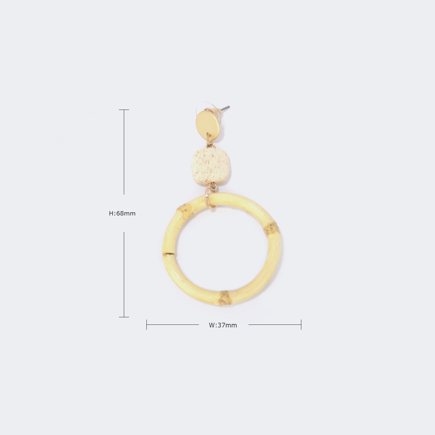 Stylish Annulus White Earrings3