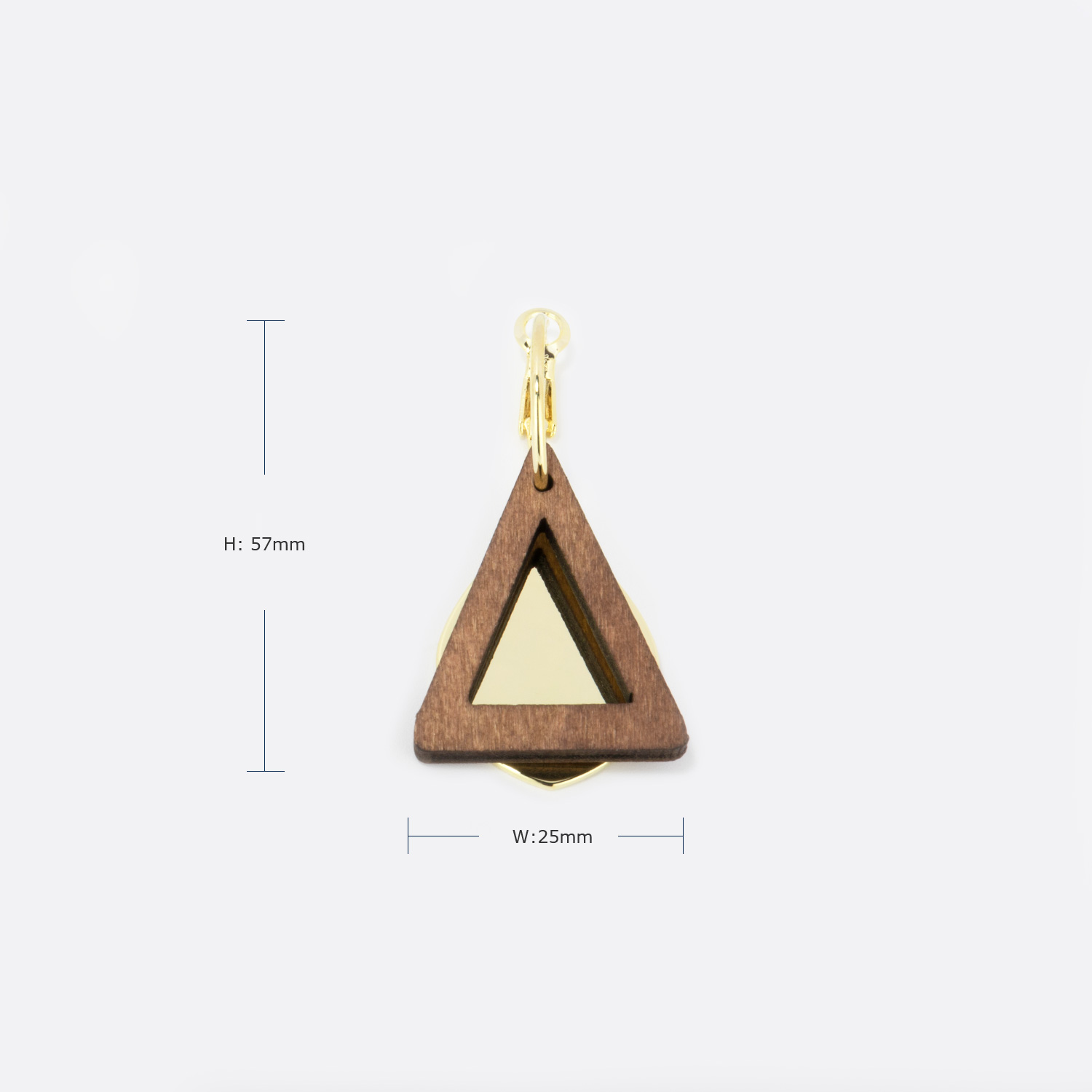 Vintage Triangle Wood Earrings 3