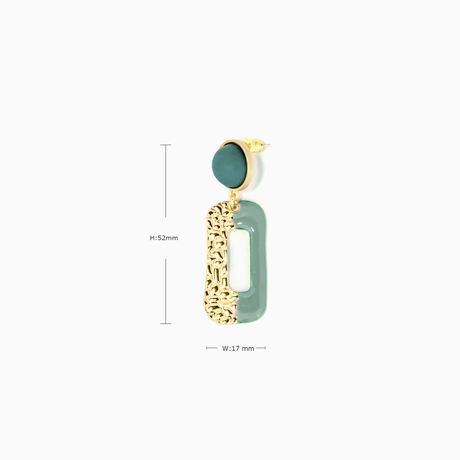 Stylish Arch Green Earrings3