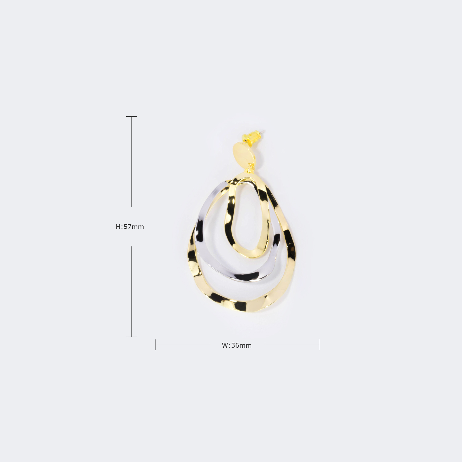 Stylish Pear-Shaped Metal Earrings3
