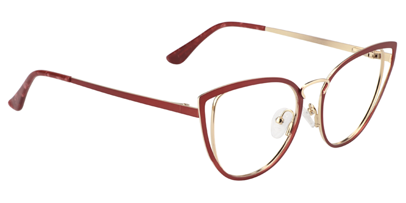 Eras Cateye Red&Gold Glasses4