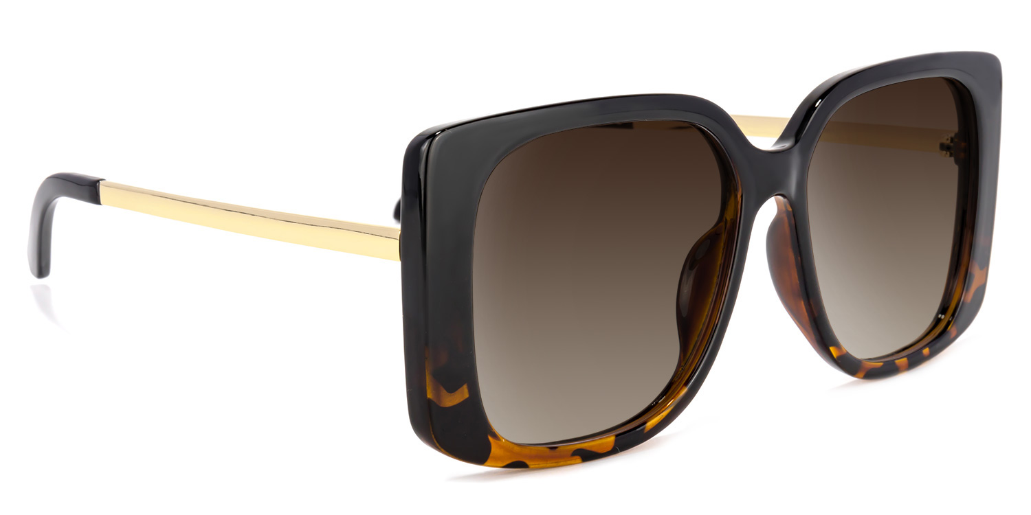 Nancy Square Black Sunglasses2