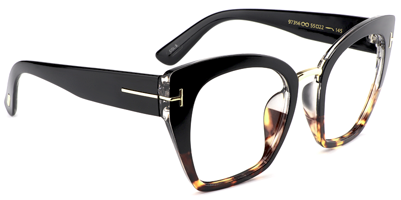 Lulu  Cat Eye Gold-Tortoise Glasses3