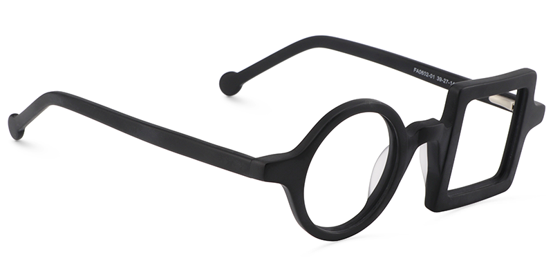 Paola Asymmetric Black Glasses2