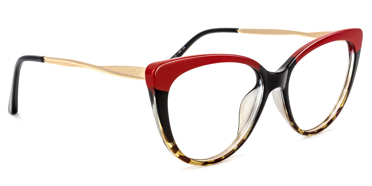 Marcus Cateye Red Glasses2
