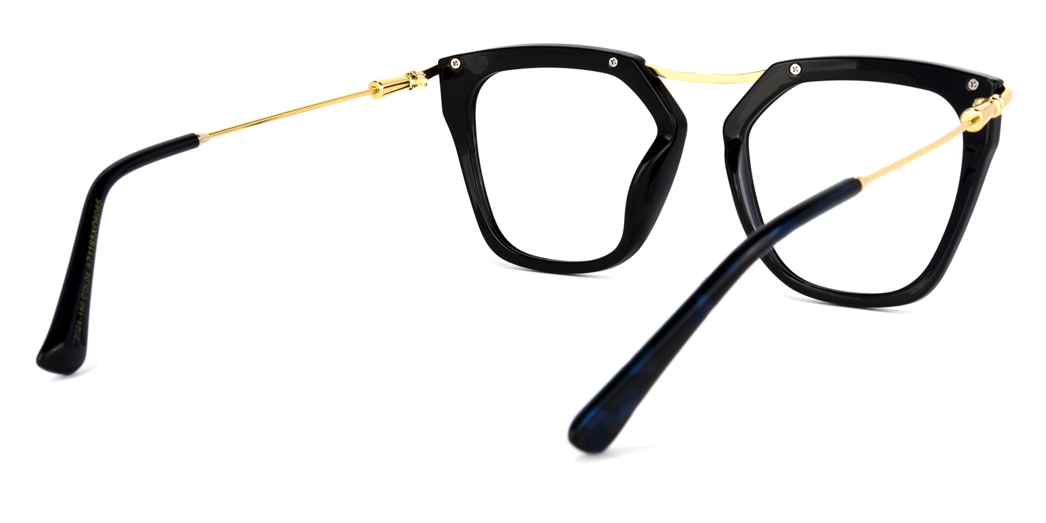 Yadiel Geometric Black-Blue Glasses4
