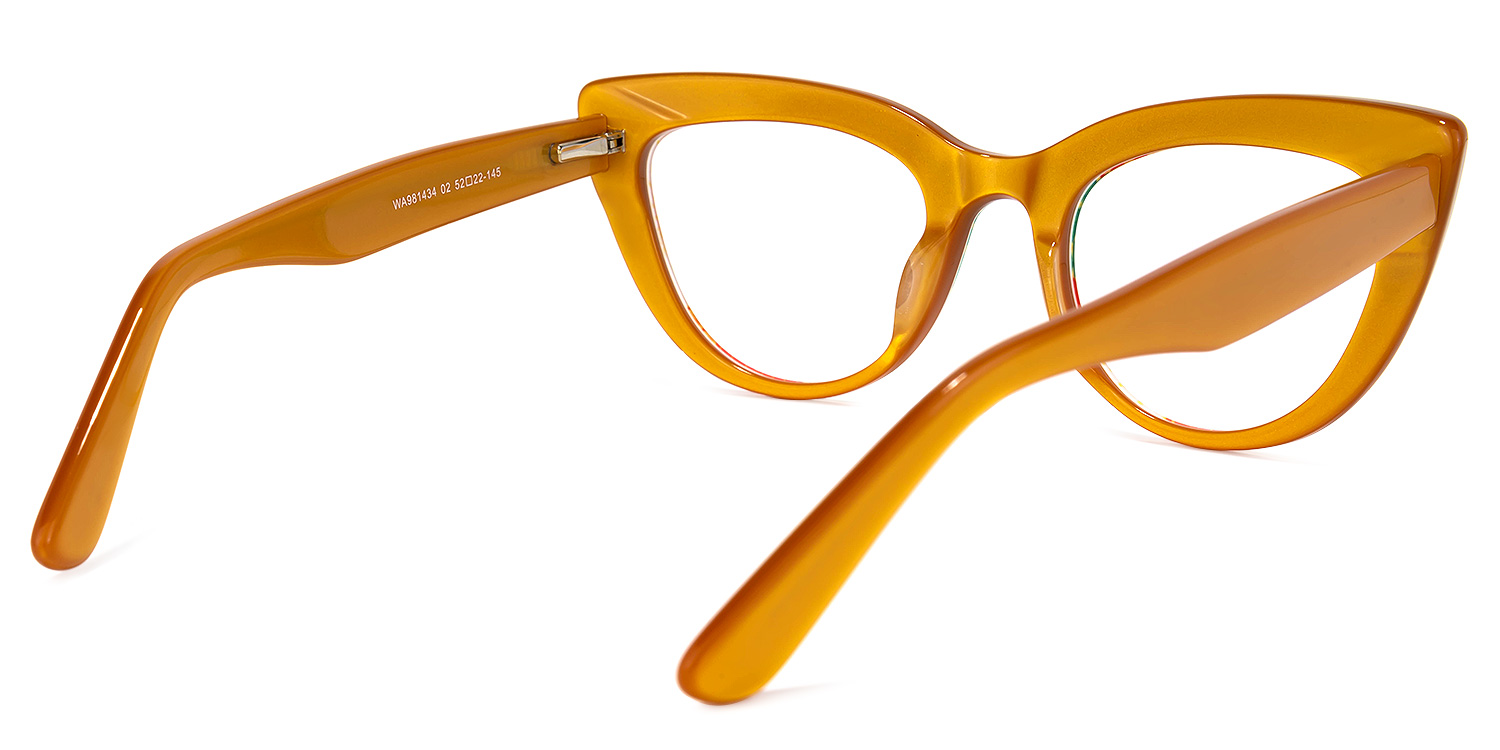 Makie Cateye Yellow Glasses4