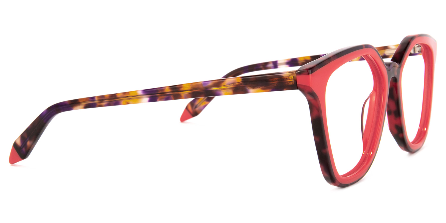 Yannick Square Red Glasses3