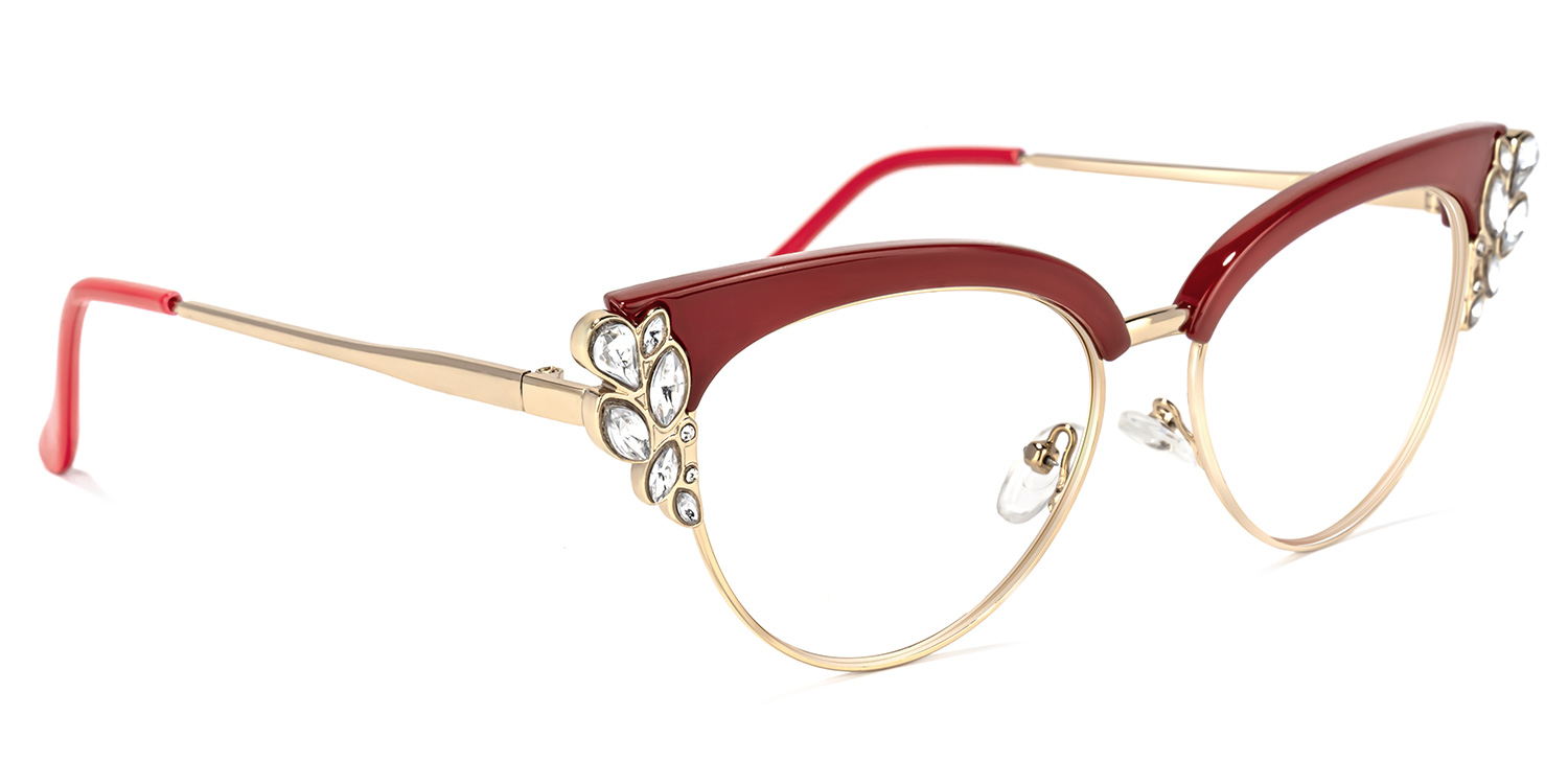 Hearn Cat Eye Red Glasses3