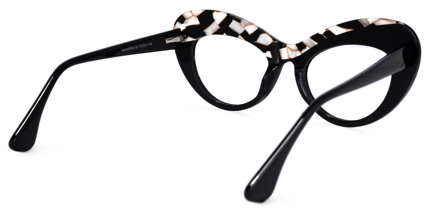 Bellamy Cateye Black-White Glasses4