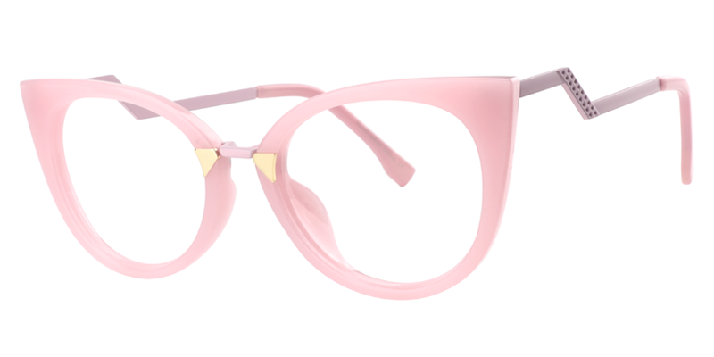 Cat Eye Pink Glasses | Zeelool Eyeglass Frame2