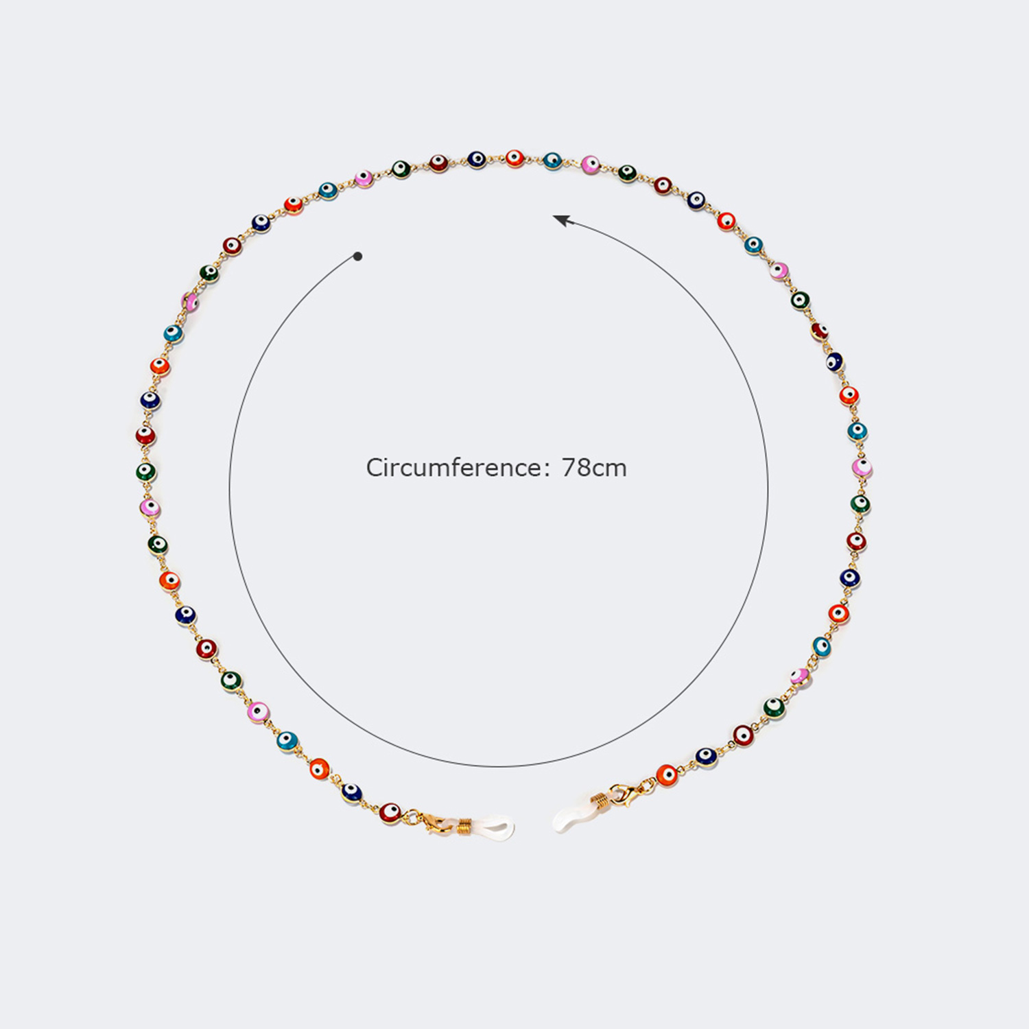 Oval Multicolor Eyeglasses Chain3