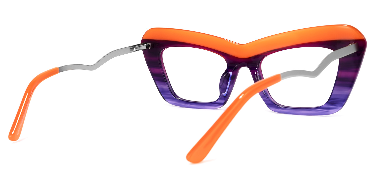 Notes Cateye Purple Glasses4