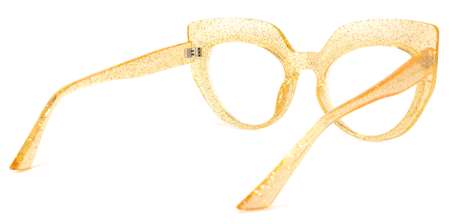 Depp Cateye Yellow Glasses4