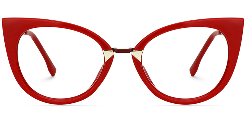 Jacqueline Cat Eye Red Glasses0